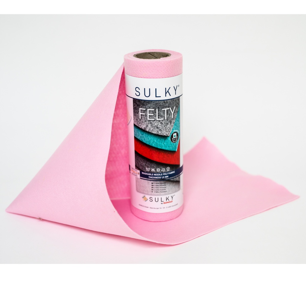 SULKY® FELTY, WASHABLE, 25CM X 3M - COLOUR 431 PINK
