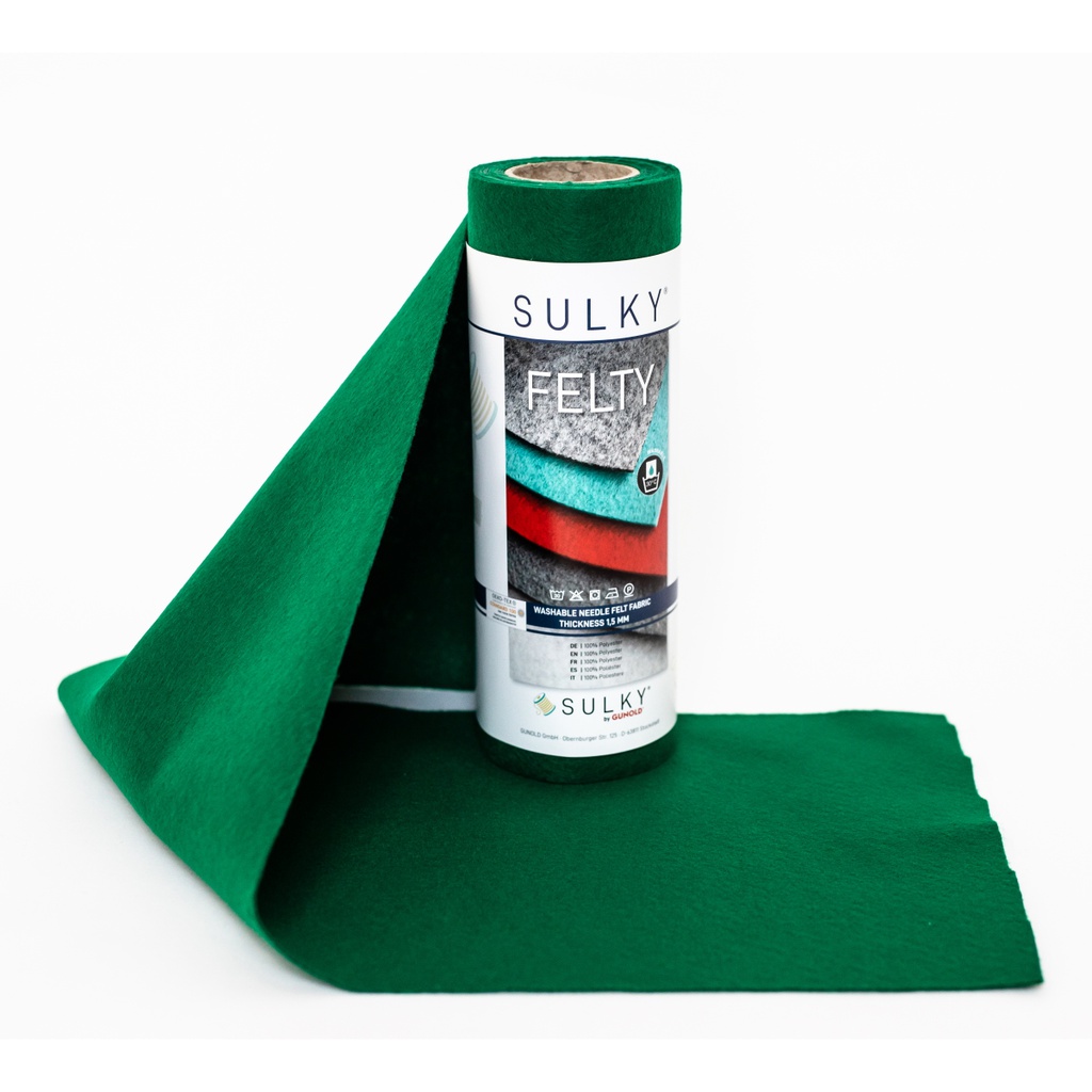 SULKY® FELTY, WASHABLE, 25CM X 3M - COLOUR 448 DARK GREEN