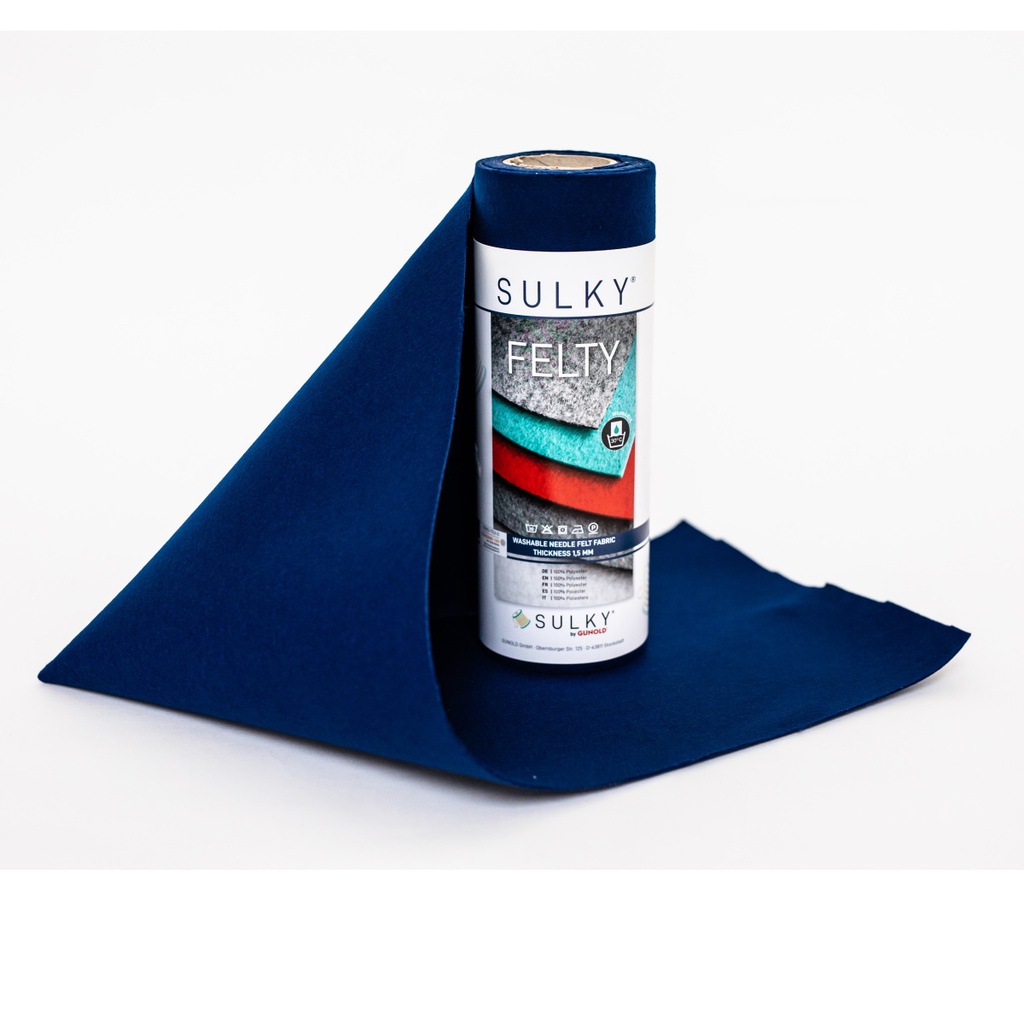 SULKY® FELTY, WASHABLE, 25CM X 3M - COLOUR 456 BLUE