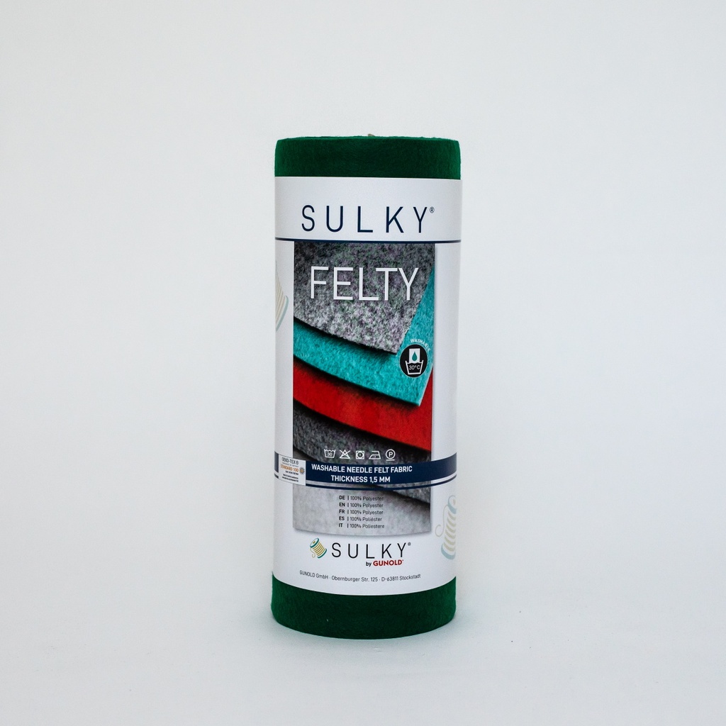 FELTY, WASBAAR,  25CM X 3M - KLEUR 448 DONKER GROEN