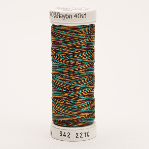 RAYON 40, OMBRE/MULTIKLEUR 2210 DK. GREEN/BROWN/BURGUNDY/LT.BROWN