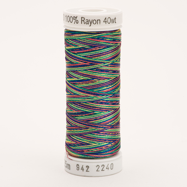 RAYON 40, OMBRE/MULTICOLOUR 2240, GREEN/CORAL/BLUE/YELLOW