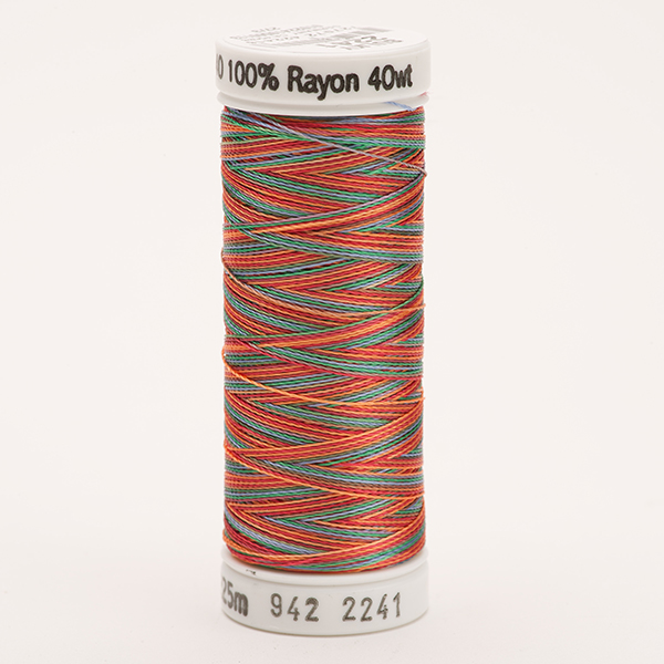RAYON 40, OMBRE/MULTIKLEUR 2241 PEACH/BLUE/RUST/GREEN