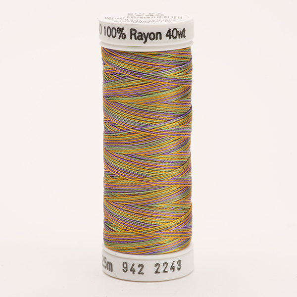 RAYON 40, OMBRE/MULTICOLOUR 2243 MED. GREEN/PURPLE/GOLD