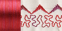  COTTON PETITES 12, MULTICOLOUR 4042 REDWORK  