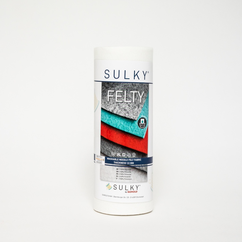 FELTY, WASHABLE, 25CM X 3M - COLOUR 401 BRIGHT WHITE