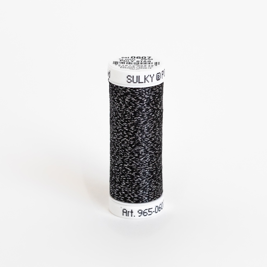POLY SPARKLE 30, KLEUR 0607 CHARCOAL GRAY WITH SILVER SPARKLE