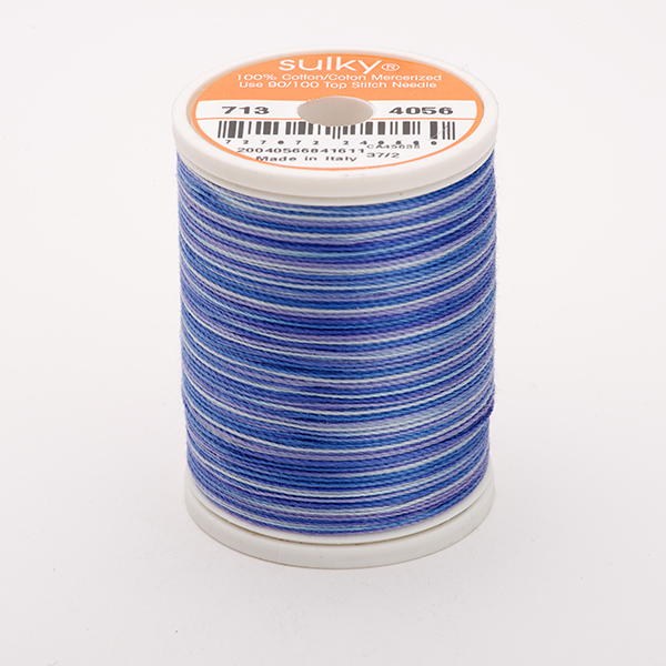COTTON 12, KLEUR 4056 PERIWINKLES  MULTICOLOUR