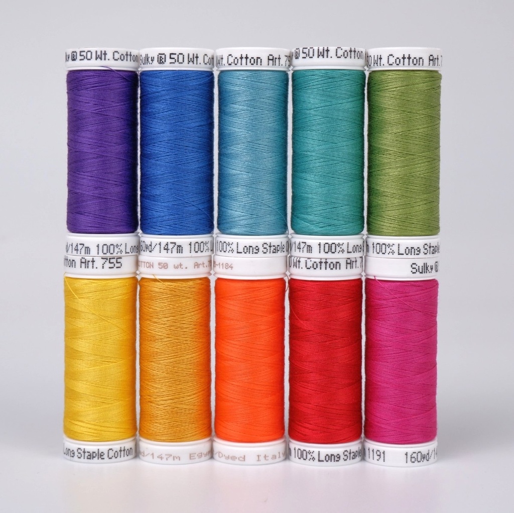 COTTON 50 - KLEUR WHEEL (10X 147M SNAP SPOOLS)