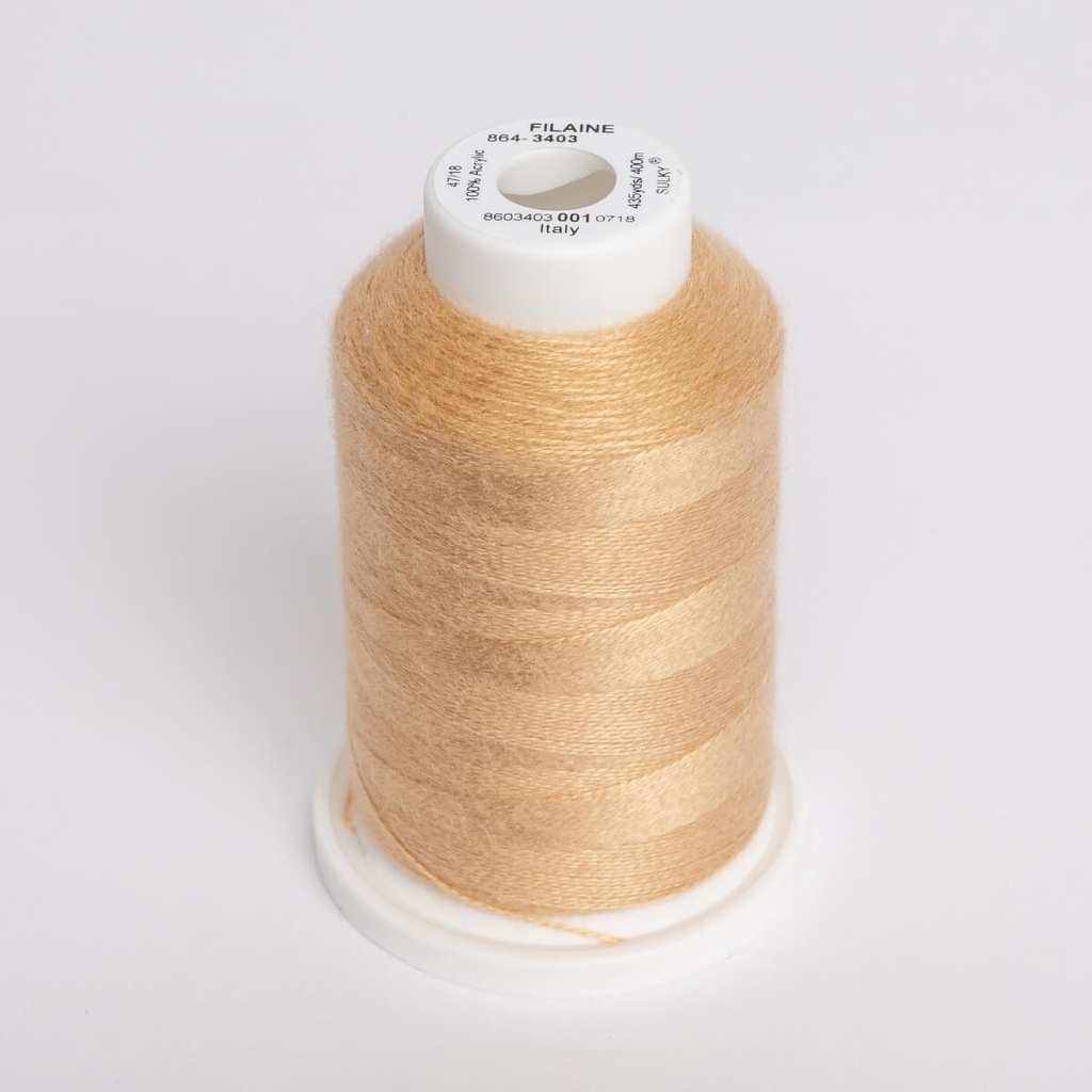 FILAINE 12, 400M MAXI SPOOLS - COLOUR 3403 DEEP ECRU