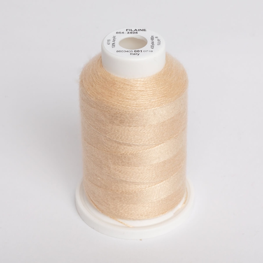 FILAINE 12, 400M MAXI SPOOLS - COLOUR 3405 PALE ECRU