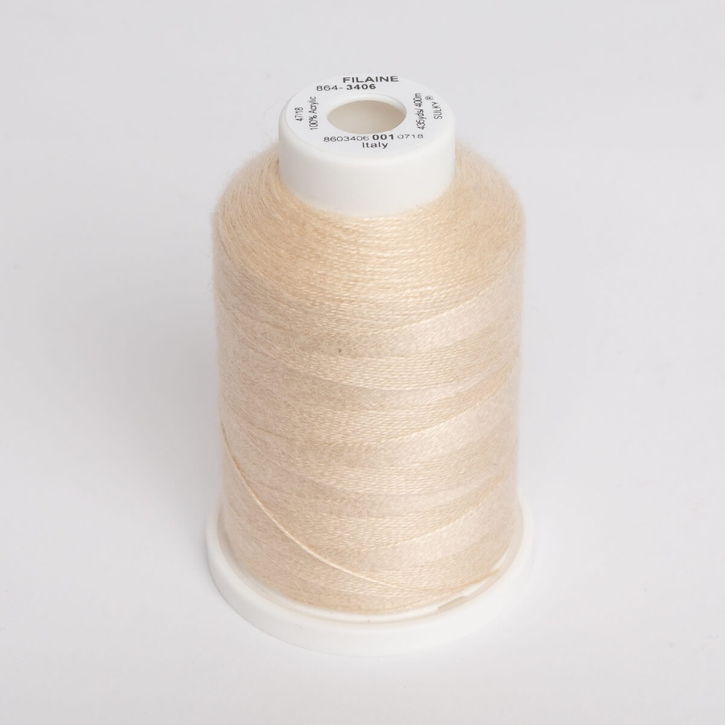 FILAINE 12, 400M MAXI SPOOLS - COLOUR 3406 LT. ECRU