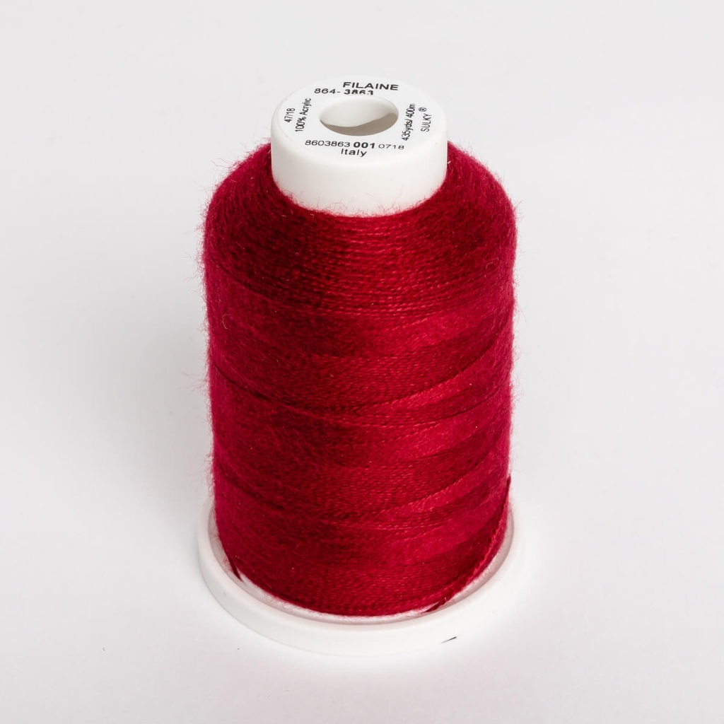 FILAINE 12, 400M MAXI SPOOLS - COLOUR 3863 CARMINE RED