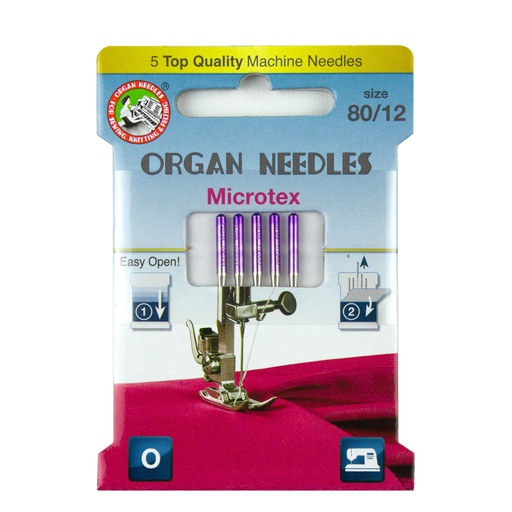 ORGAN® NEEDLES MICROTEX SIZE 60, 70 &amp; 80