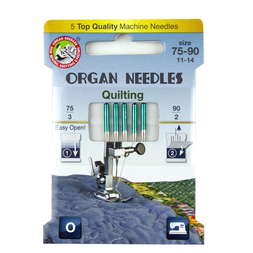 [3000123] ORGAN® NEEDLES QUILTING ASSORTMENT (Size 3x 75, 2x 90)