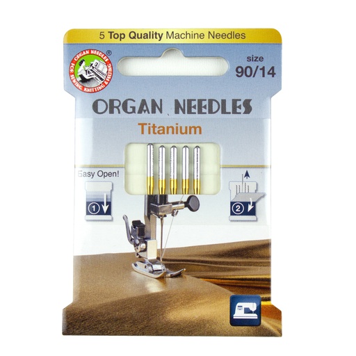 ORGAN® NEEDLES TITANIUM SIZE 75, 80 &amp; 90