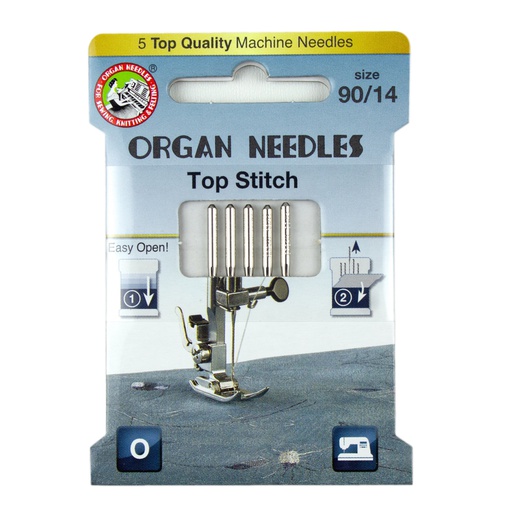 ORGAN® NEEDLES TOP STITCH SIZE 80 &amp; 90