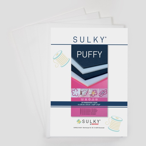 [3044101] PUFFY WHITE 3MM 4 SHEETS OF FOAM