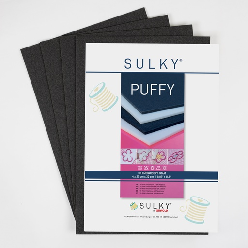 [3044102] PUFFY BLACK 3MM 4 SHEETS OF FOAM