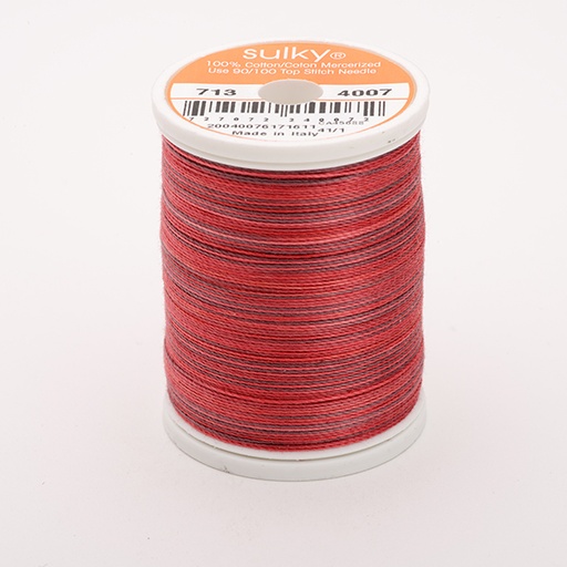 [71304007] COTTON 12, KLEUR 4007 RED BRICK MULTICOLOUR