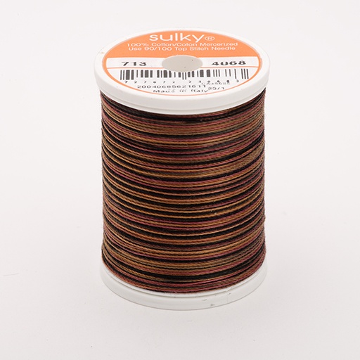 [71304068] COTTON 12, KLEUR 4068 DK. CHOCOLATE MULTICOLOUR